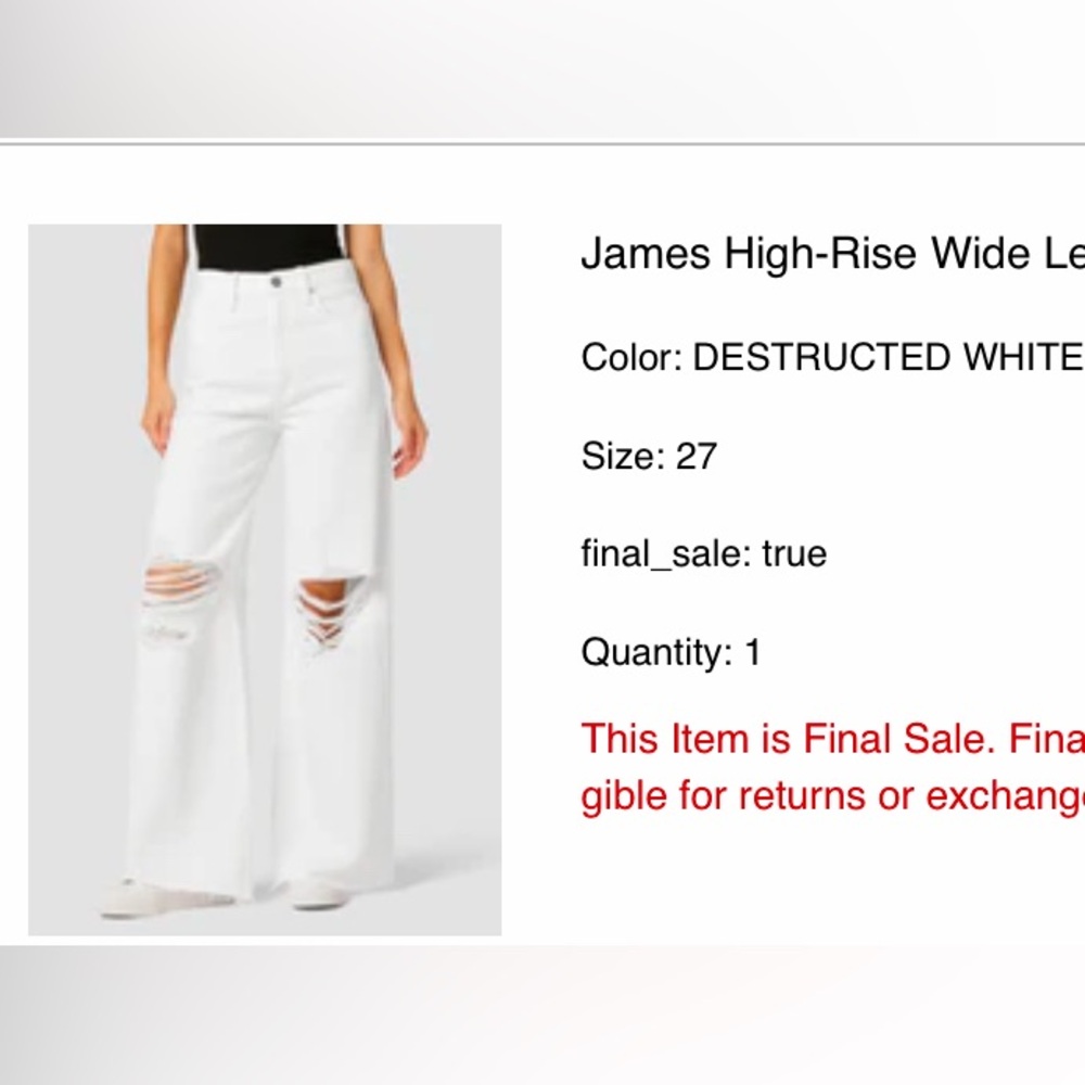 Hudson
James High-Rise Wide leg jeans